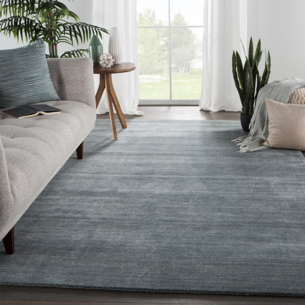 Jaipur Living Bellweather Handmade Solid Gray/ Light Blue Area Rug (9'X12')