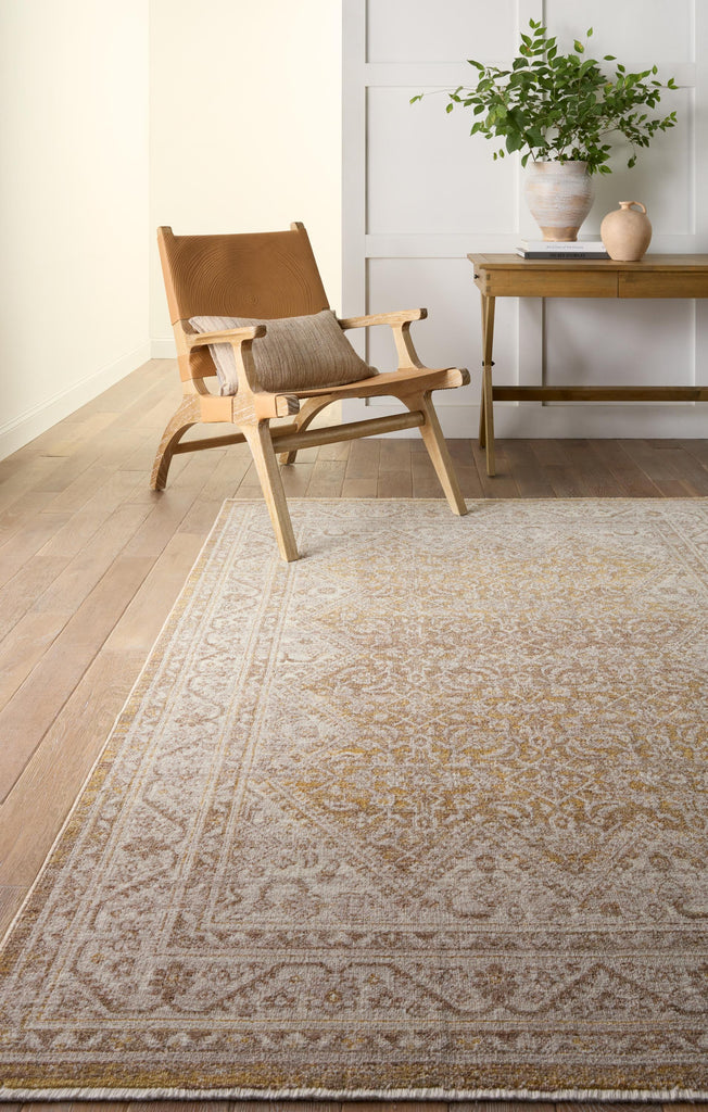 Vibe By Jaipur Living Harriet Medallion Gold/ Light Gray Area Rug (4'X5'2")