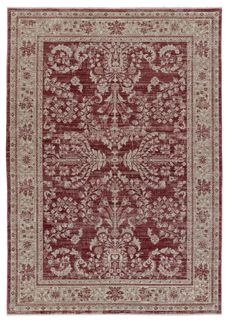 Vibe By Jaipur Living Katarina Floral Red/ Light Gray Area Rug (5'X7'6")