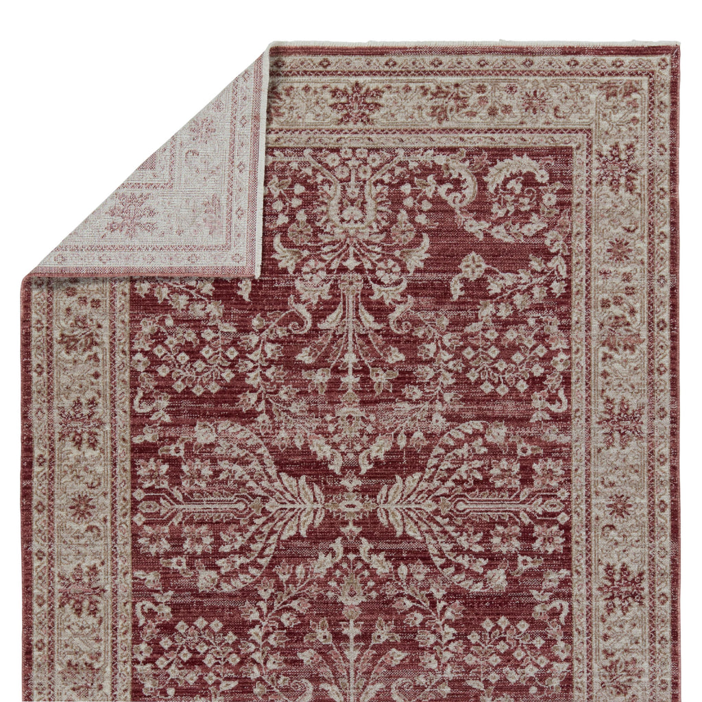 Vibe By Jaipur Living Katarina Floral Red/ Light Gray Area Rug (5'X7'6")