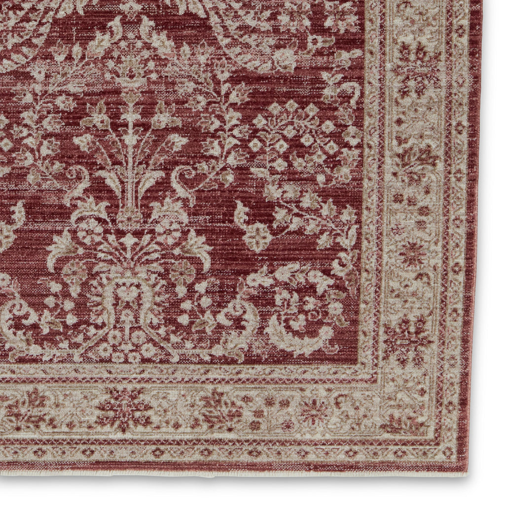 Vibe By Jaipur Living Katarina Floral Red/ Light Gray Area Rug (5'X7'6")