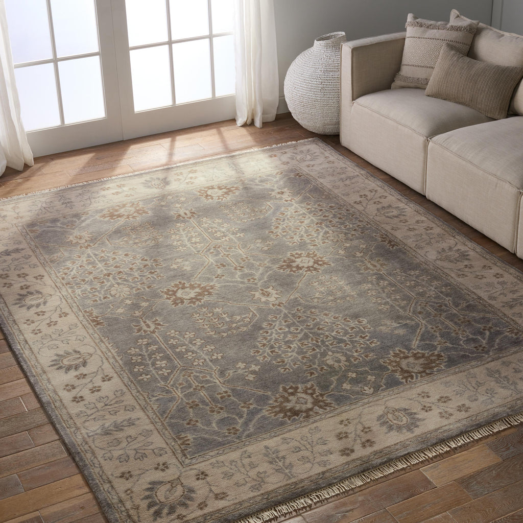 Jaipur Living Reagan Hand-Knotted Bordered Gray/ Beige Area Rug (9'X12')