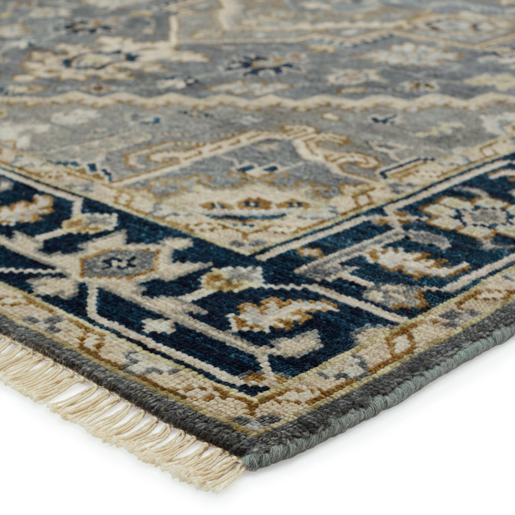 Jaipur Living Andrews Hand-Knotted Medallion Gray/ Brown Area Rug (12'X15')