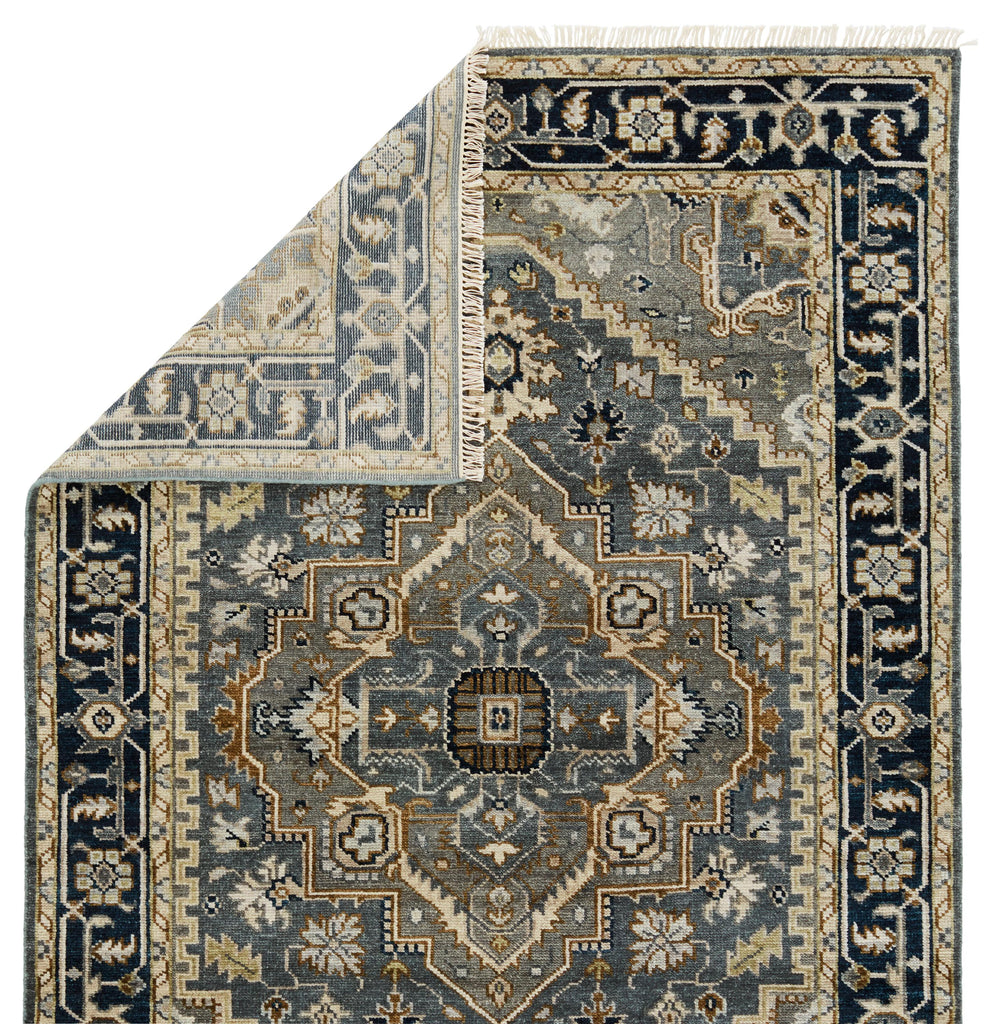 Jaipur Living Andrews Hand-Knotted Medallion Gray/ Brown Area Rug (12'X15')