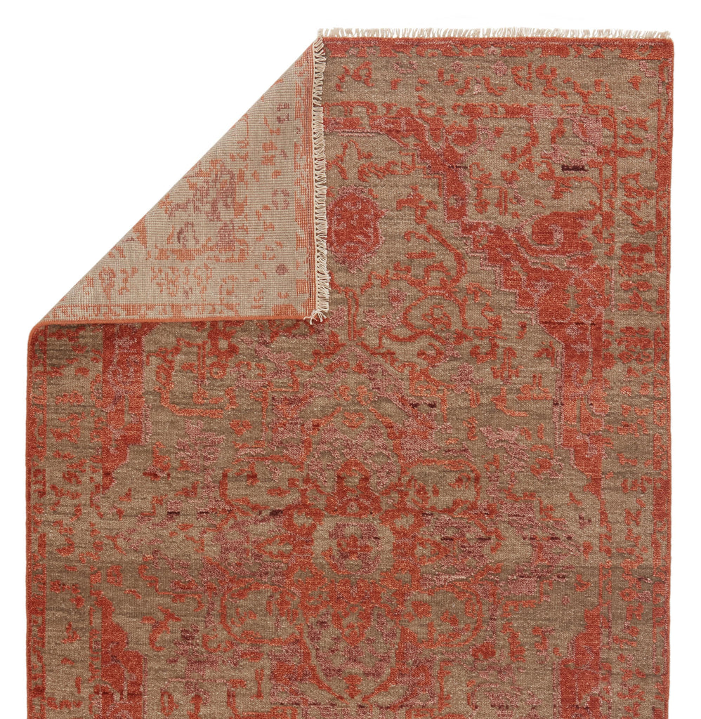 Jaipur Living Azar Hand-Knotted Medallion Rust/ Taupe Area Rug (6'X9')