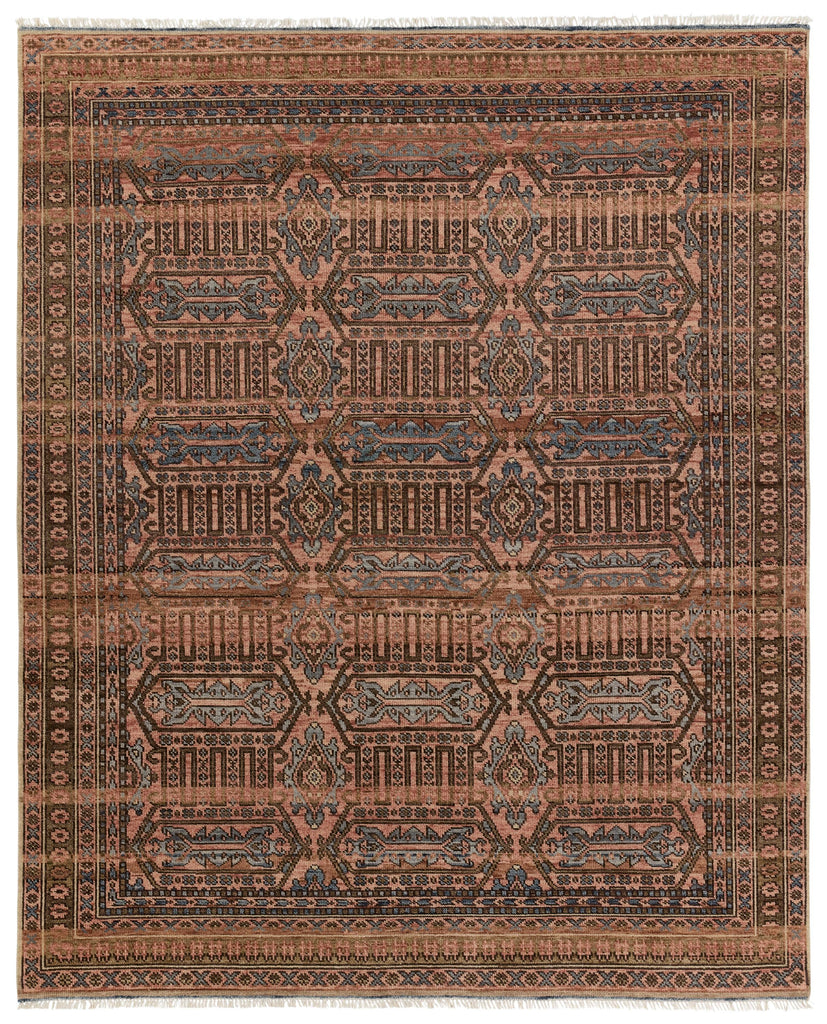 Jaipur Living Leone Hand-Knotted Medallion Pink/ Blue Area Rug (5'6"X8')