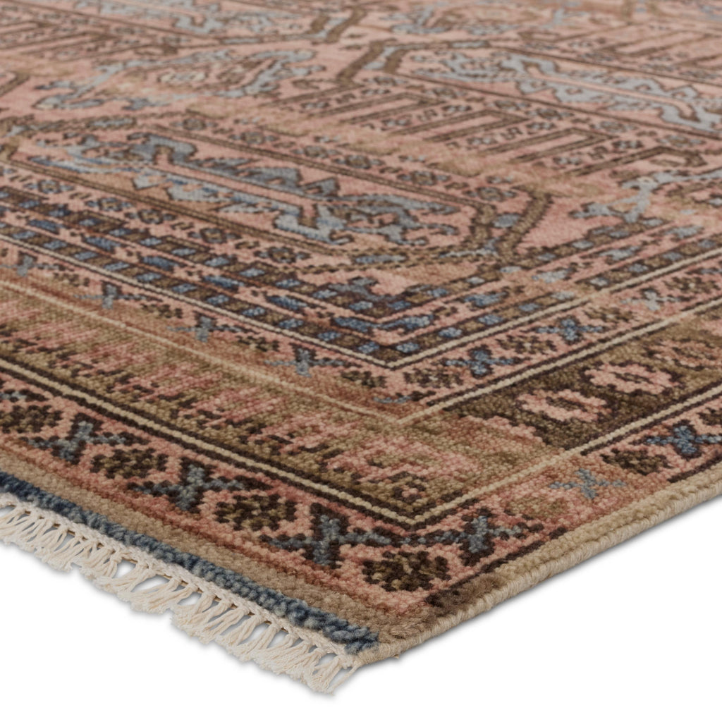 Jaipur Living Leone Hand-Knotted Medallion Pink/ Blue Area Rug (5'6"X8')