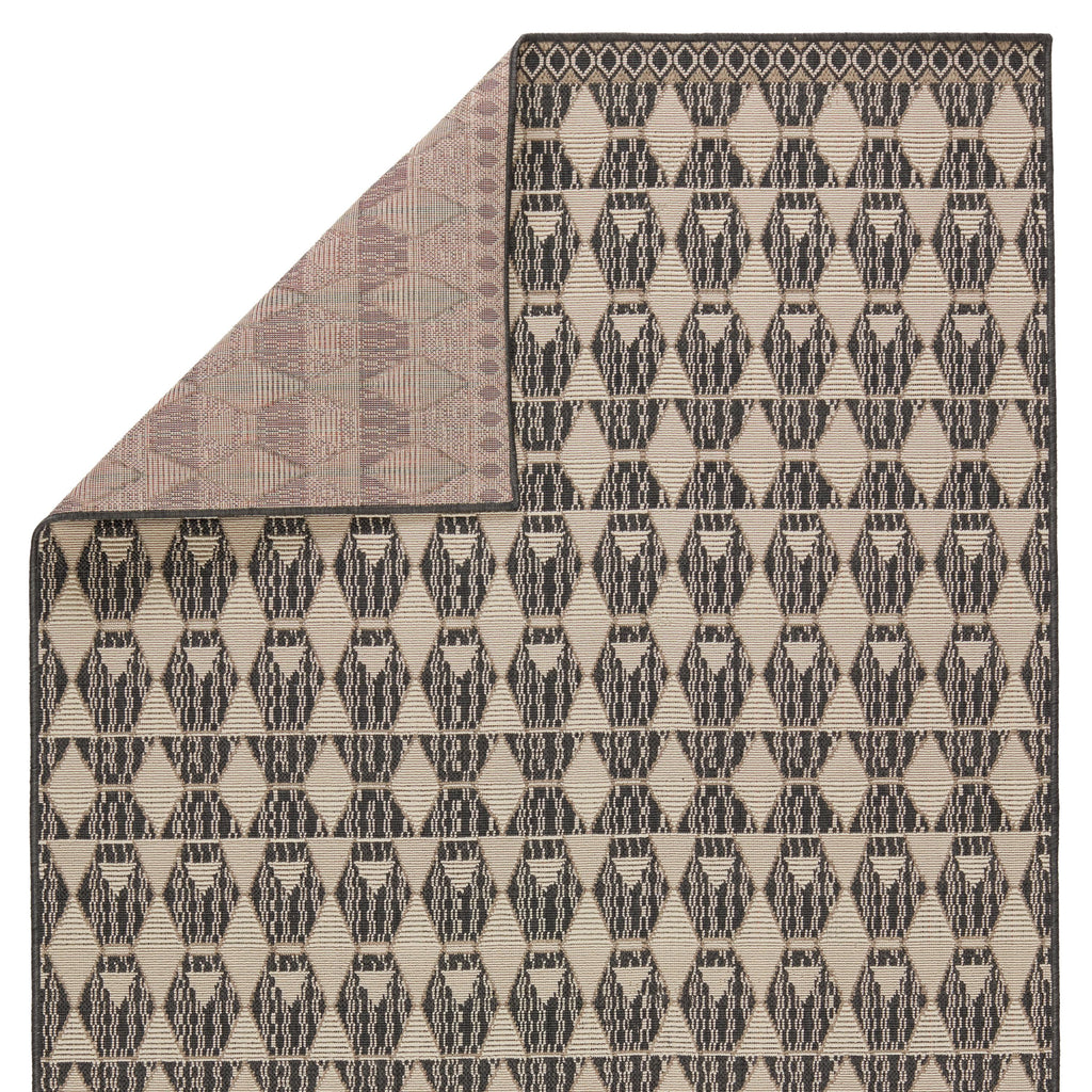 Vibe By Jaipur Living Maji Indoor/ Outdoor Geometric Black/ Beige Runner Rug (2'6"X8')