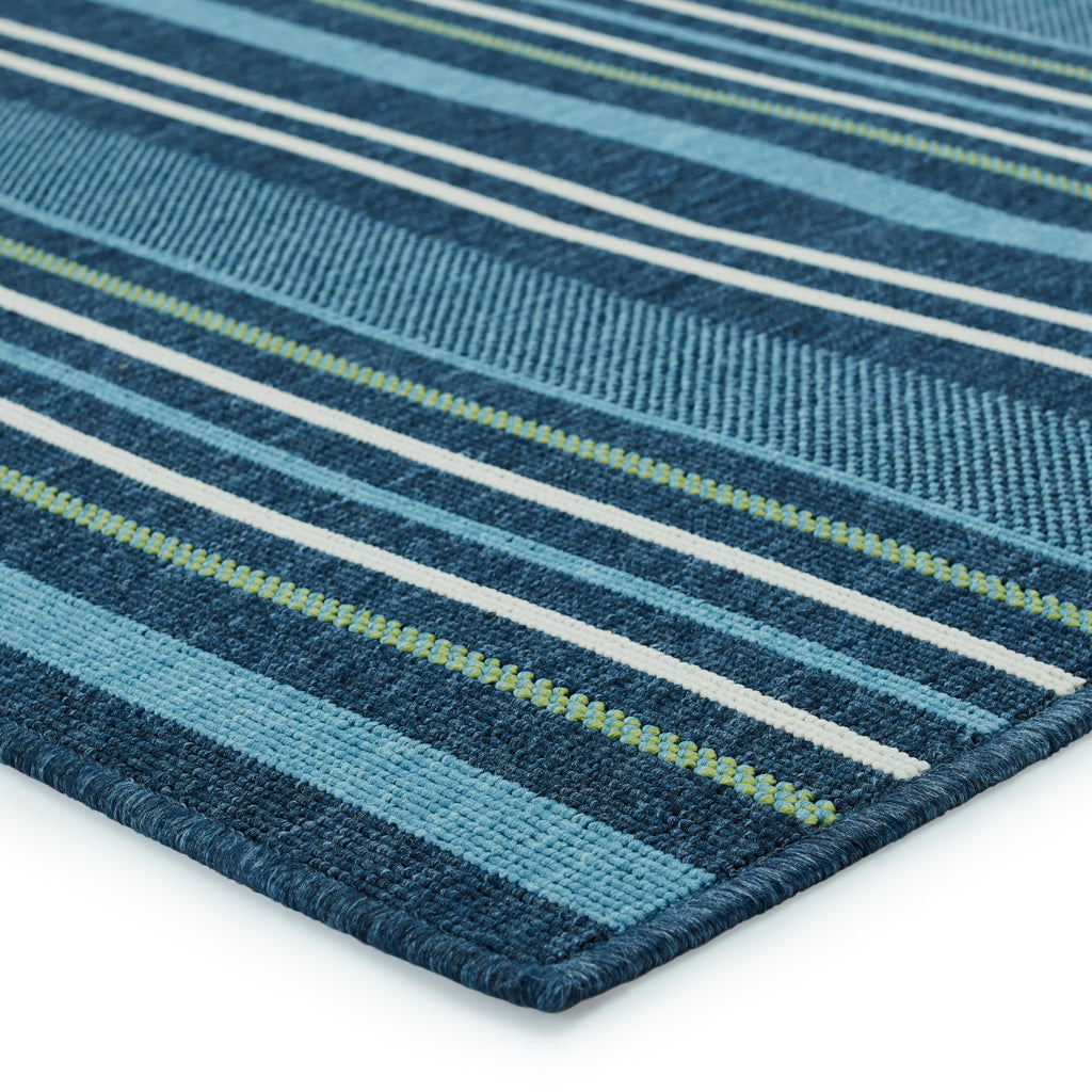 Vibe By Jaipur Living Elara Indoor/ Outdoor Striped Blue/ Green Area Rug (5'X8')