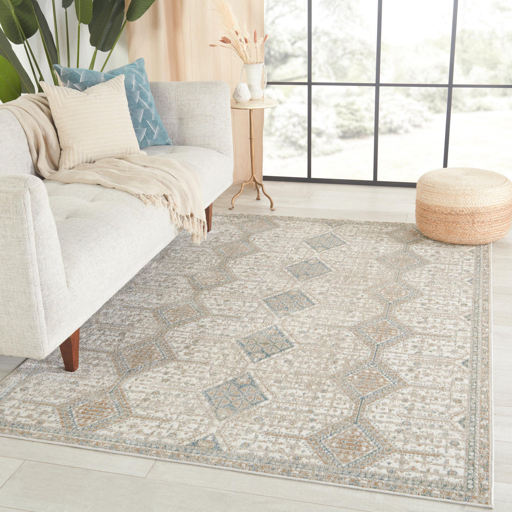 Vibe By Jaipur Living Roane Trellis Gold/ Light Blue Area Rug (9'10"X14')