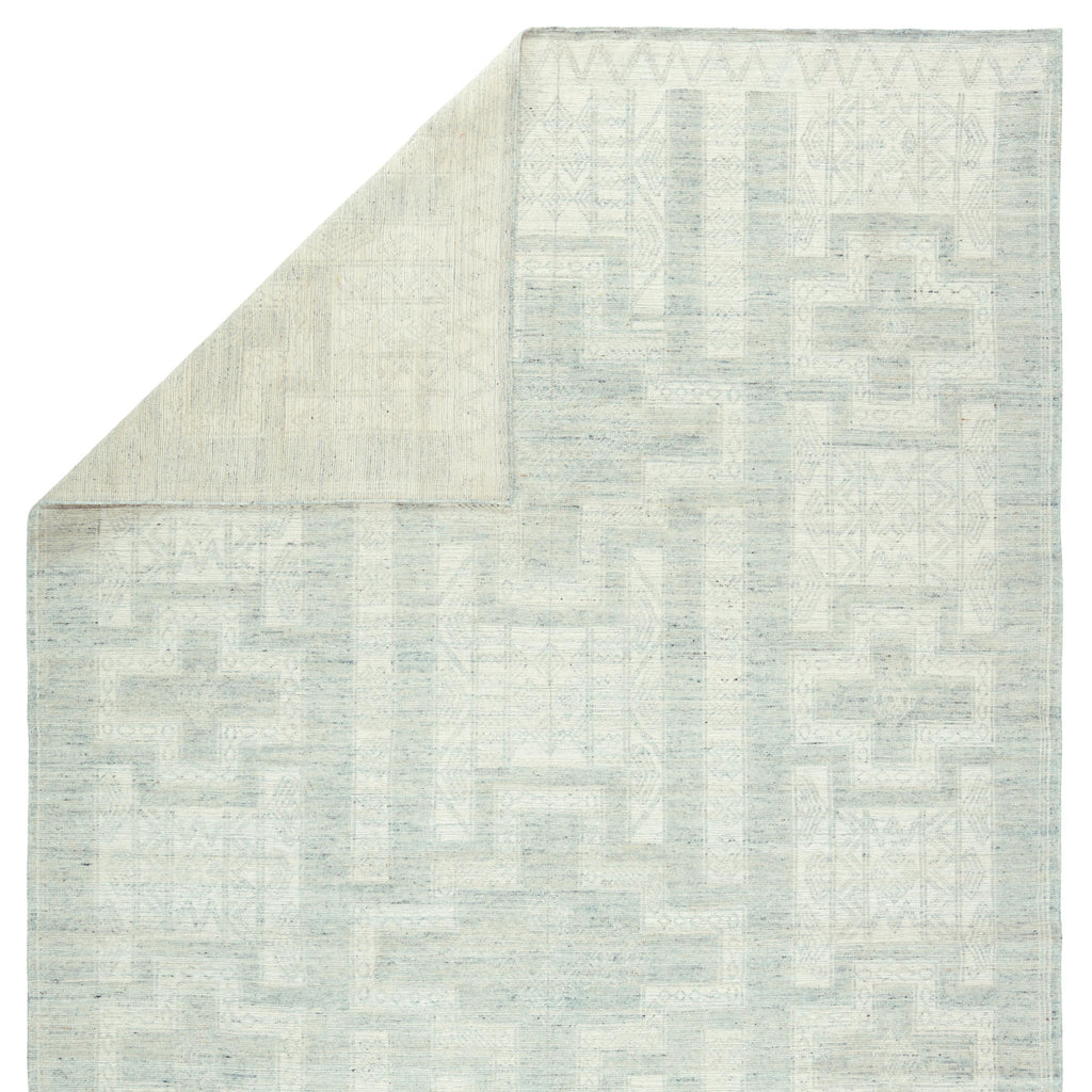 Jaipur Living Cirus Hand-Knotted Geometric Light Blue/ Ivory Area Rug (10'X14')