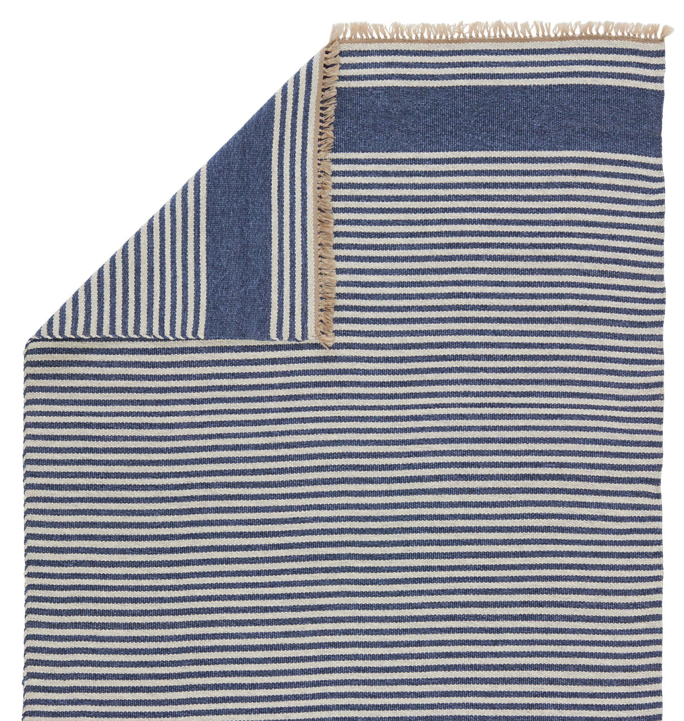 Vibe By Jaipur Living Strand Indoor/ Outdoor Striped Blue/ Beige Area Rug (8'10"X11'9")