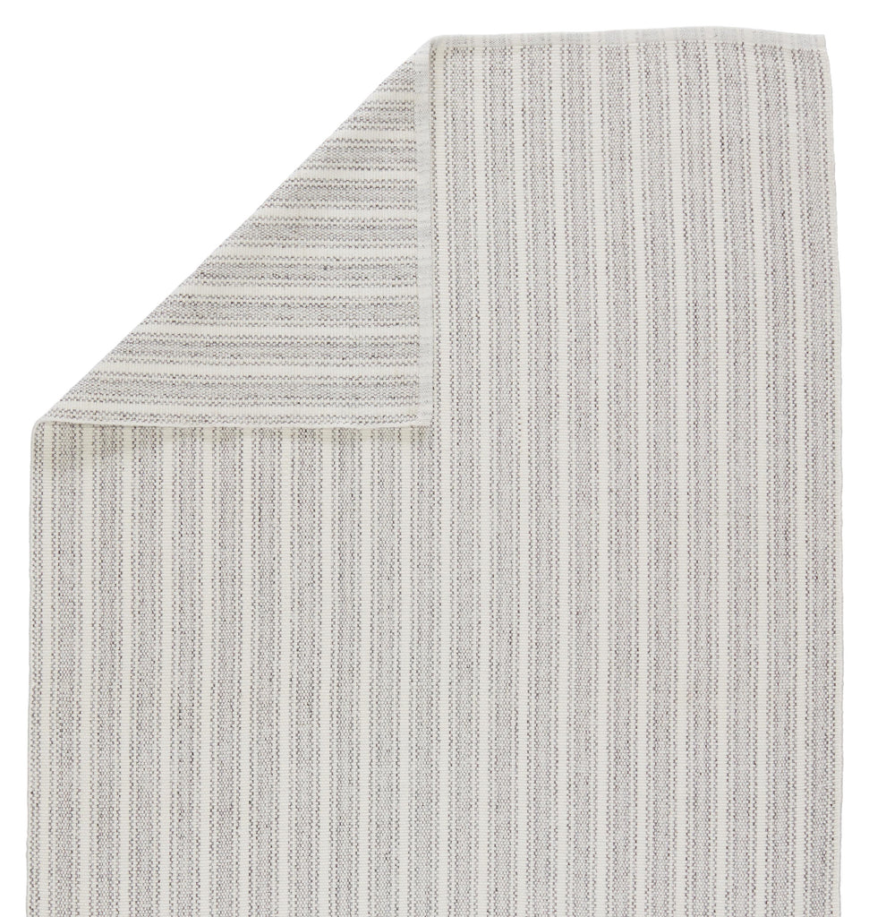 Jaipur Living Elis Indoor/ Outdoor Striped Light Gray/ Ivory Area Rug (4'X6')