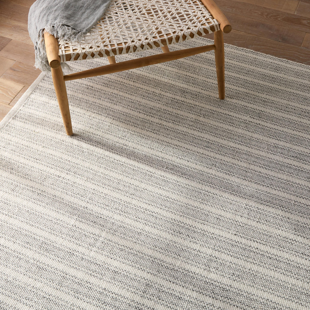 Jaipur Living Elis Indoor/ Outdoor Striped Light Gray/ Ivory Area Rug (4'X6')