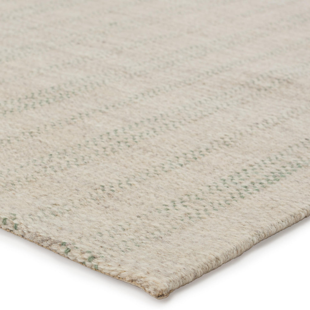 Jaipur Living Marietta Handmade Striped Light Gray/ Light Green Area Rug (6'X9')