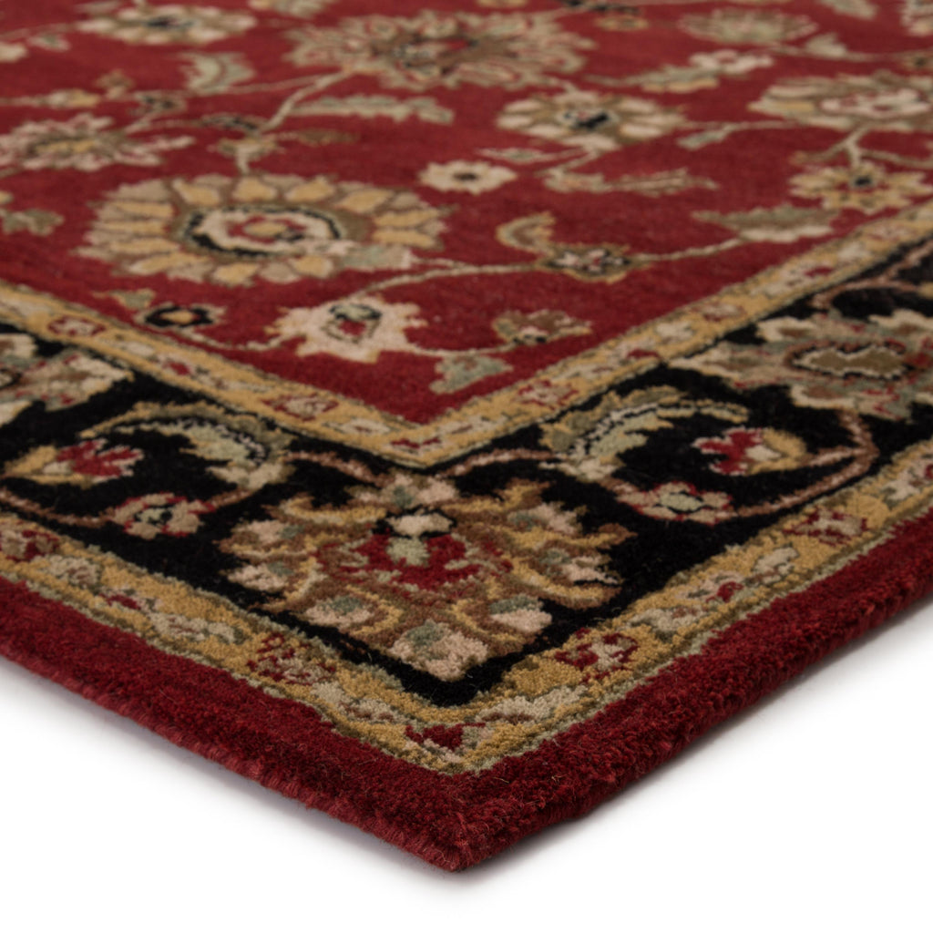 Jaipur Living Anthea Handmade Floral Red/ Black Area Rug (5'X8')