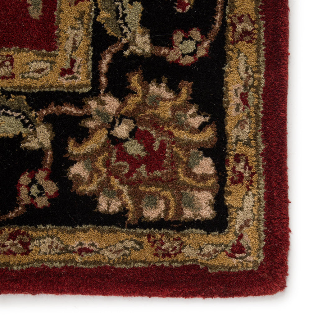 Jaipur Living Anthea Handmade Floral Red/ Black Area Rug (5'X8')