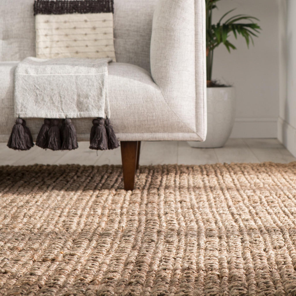 Jaipur Living Achelle Natural Solid Taupe Runner Rug (2'6"X12')