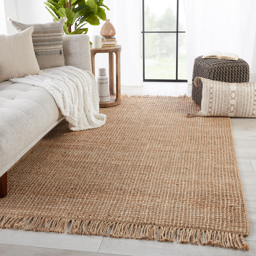 Jaipur Living Sauza Natural Solid Beige/ Ivory Area Rug (10'X14')