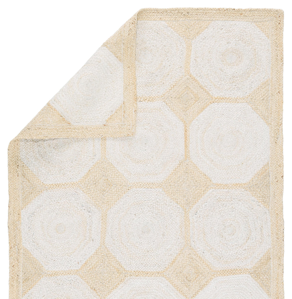 Jaipur Living Fiorita Natural Geometric Light Beige/ White Area Rug (8'X10')