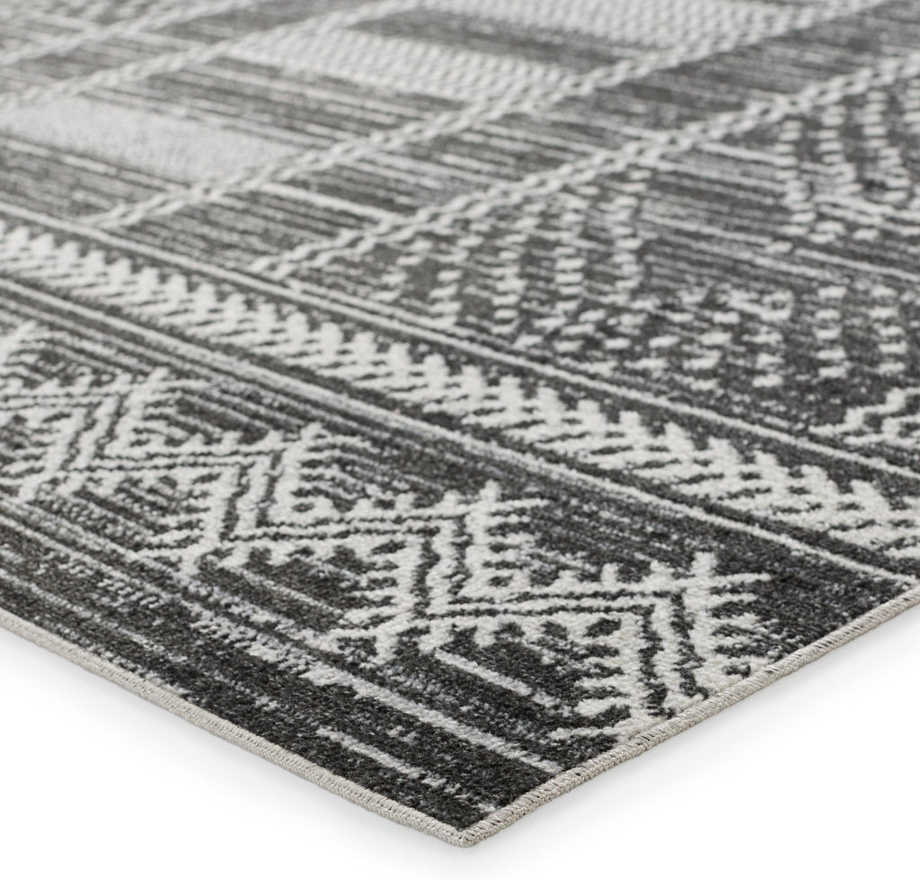 Vibe By Jaipur Living Mateo Tribal Black/ Light Gray Area Rug (5'3"X8')