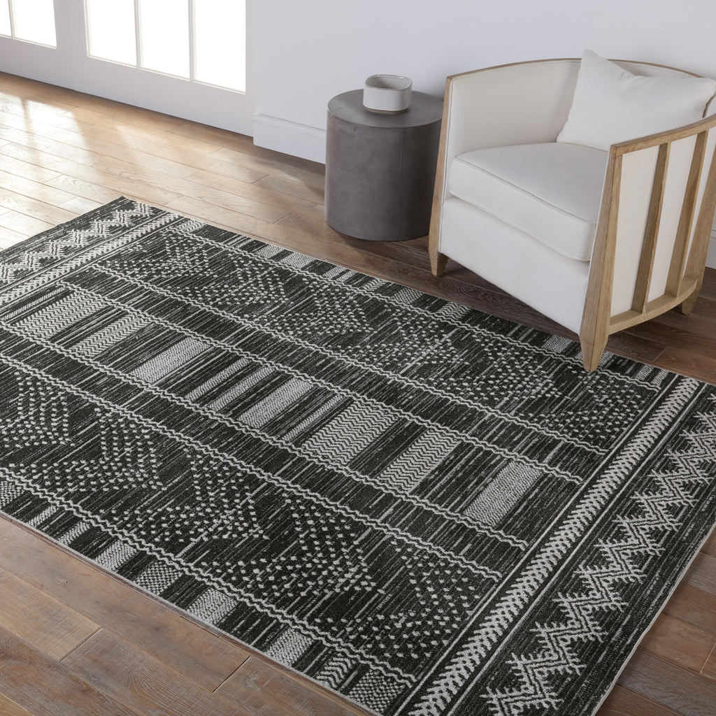 Vibe By Jaipur Living Mateo Tribal Black/ Light Gray Area Rug (2'X3')