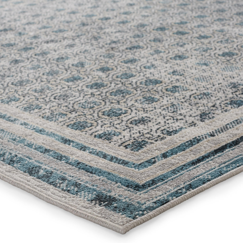 Vibe By Jaipur Living Allora Trellis Light Gray/ Blue Area Rug (5'3"X8')