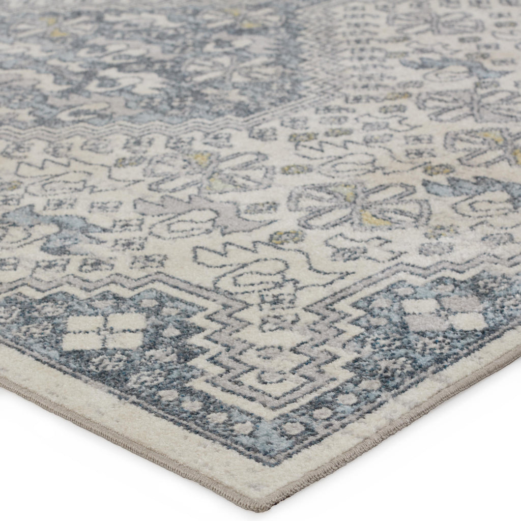 Vibe By Jaipur Living Yucca Medallion Cream/ Blue Area Rug (5'3"X8')