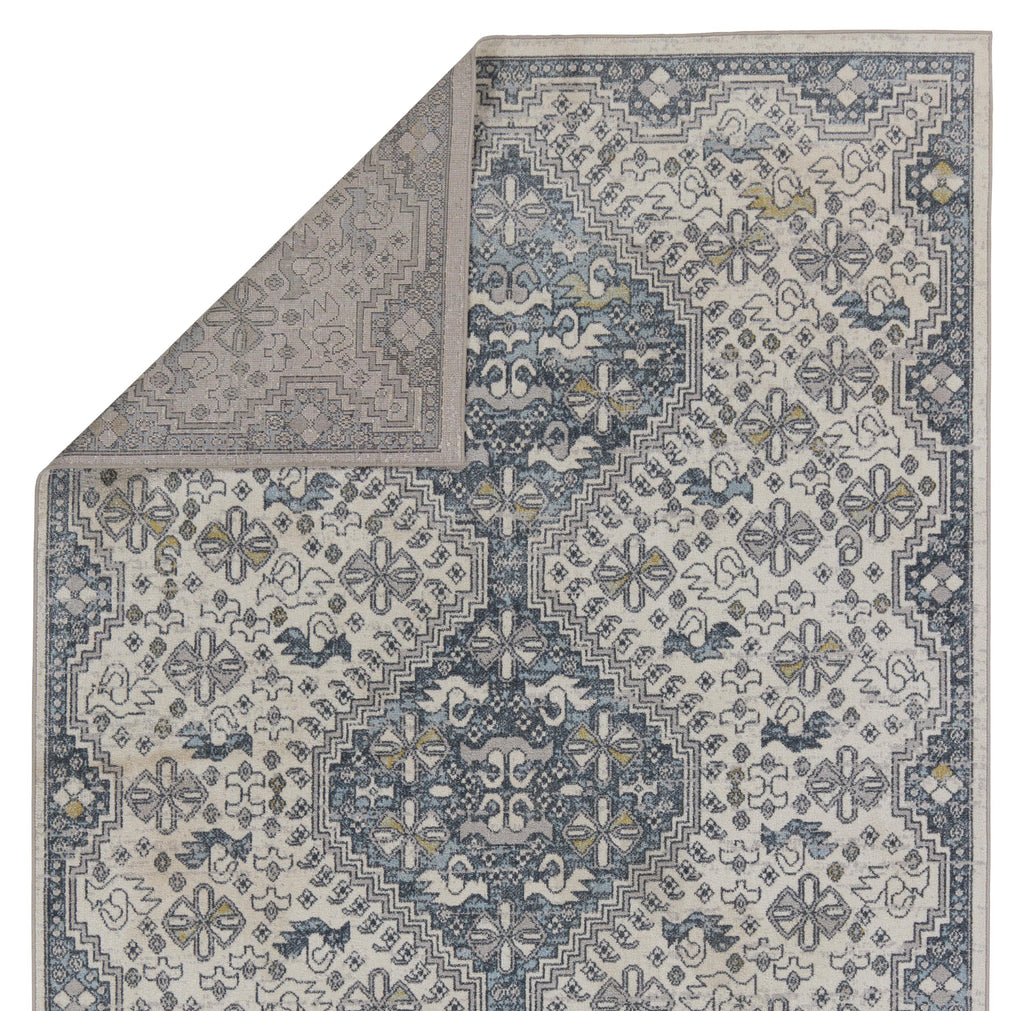 Vibe By Jaipur Living Yucca Medallion Cream/ Blue Area Rug (5'3"X8')