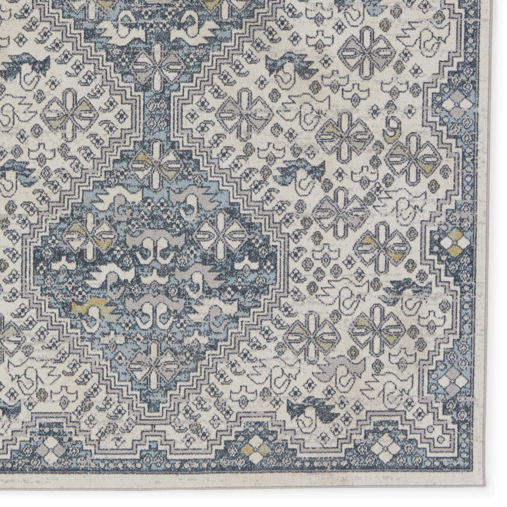 Vibe By Jaipur Living Yucca Medallion Cream/ Blue Area Rug (5'3"X8')