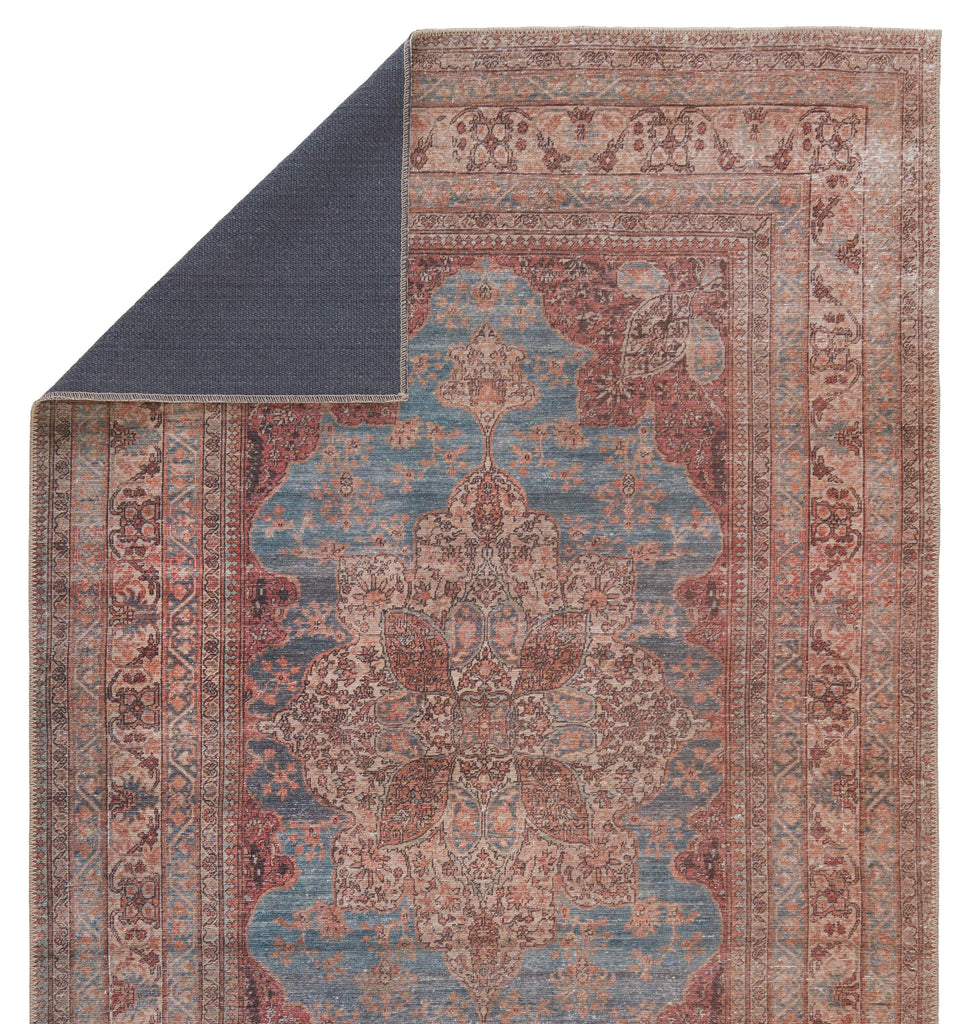 Kate Lester + Jaipur Living Vacherie Medallion Red/ Blue Area Rug (5'X7'6")