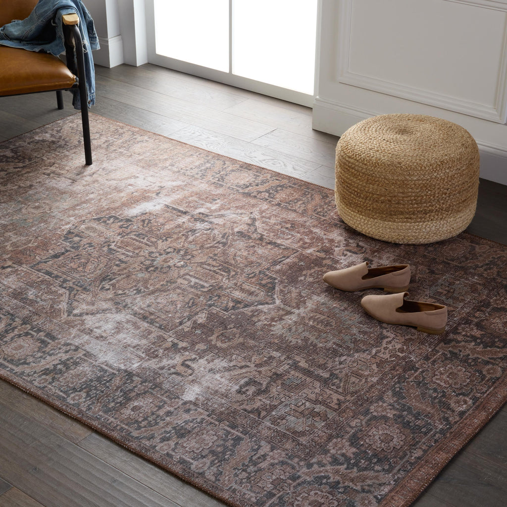 Kate Lester + Jaipur Living Minita Medallion Brown/ Tan Area Rug (5'X7'6")