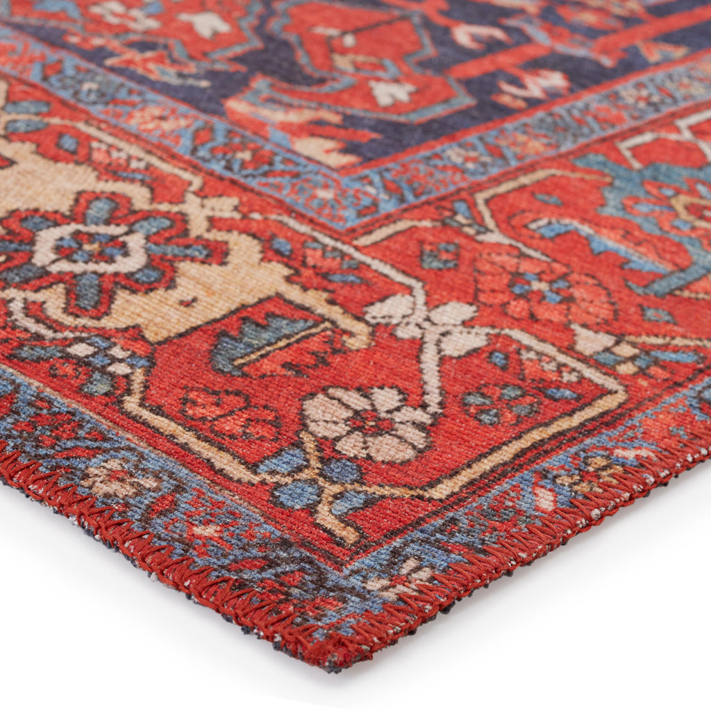 Kate Lester + Jaipur Living Eterna Medallion Red/ Blue Runner Rug (2'6"X10')