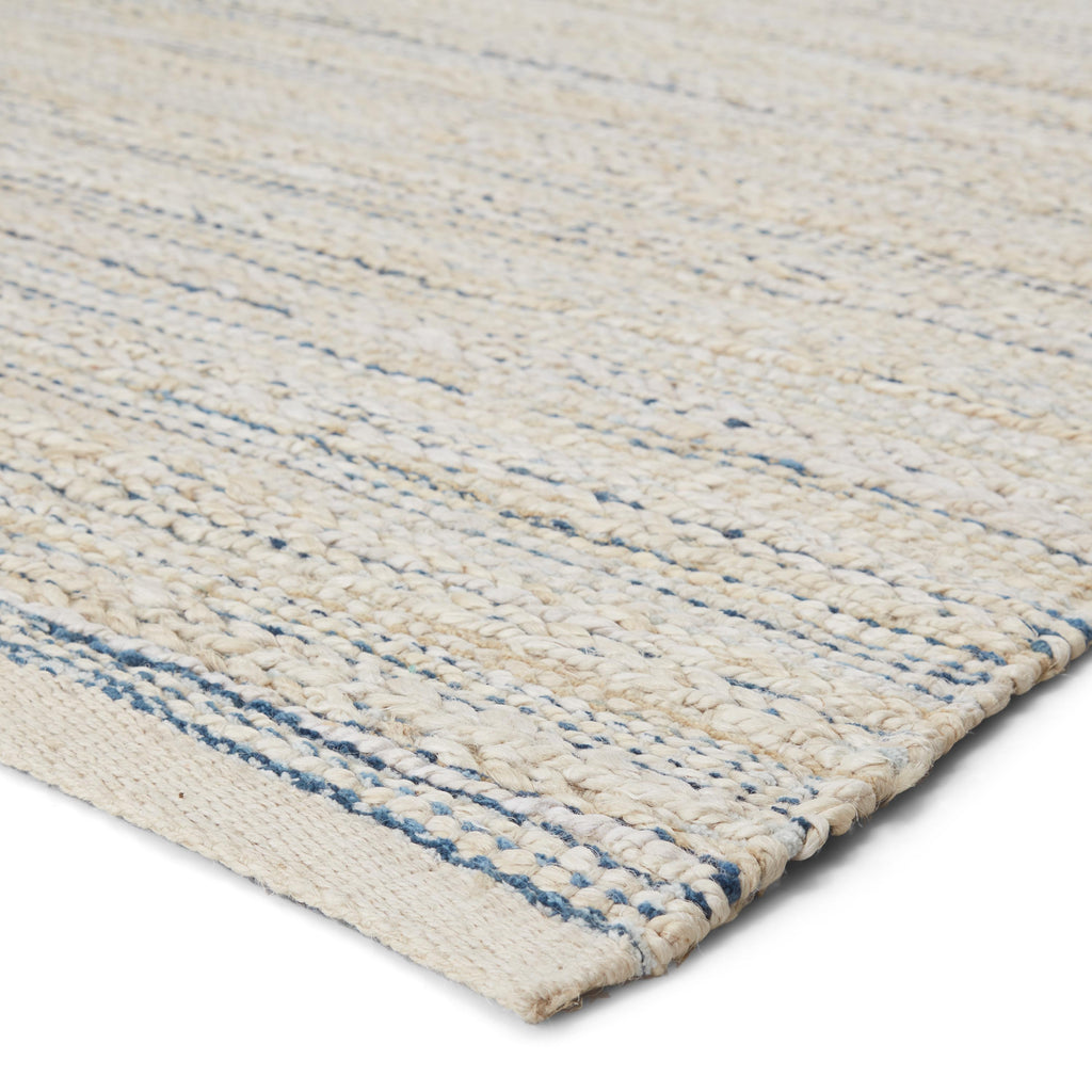 Jaipur Living Canterbury Natural Striped White/ Blue Runner Rug (2'6"X9')