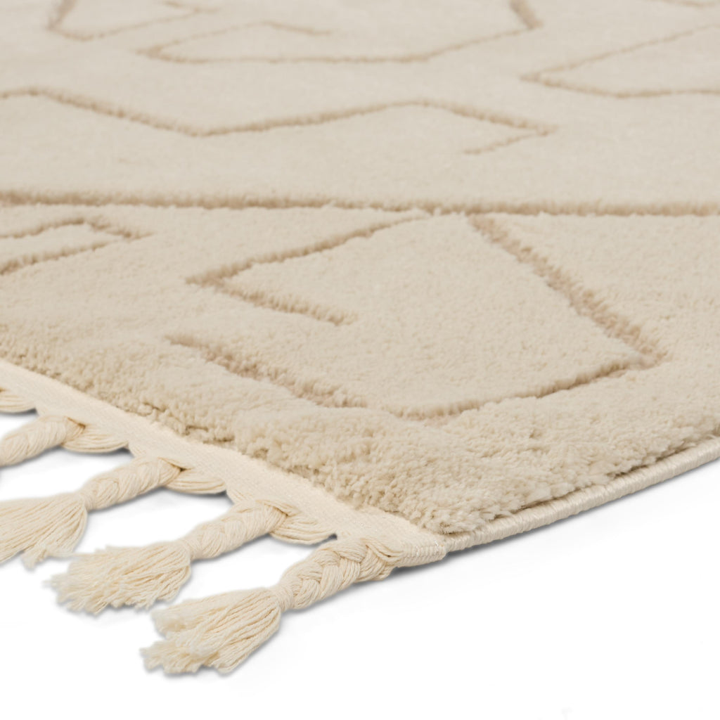 Vibe By Jaipur Living Cree Geometric Ivory/ Beige Runner Rug (2'5"X10')