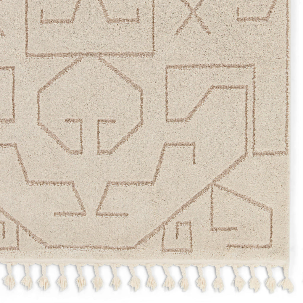 Vibe By Jaipur Living Cree Geometric Ivory/ Beige Runner Rug (2'5"X10')