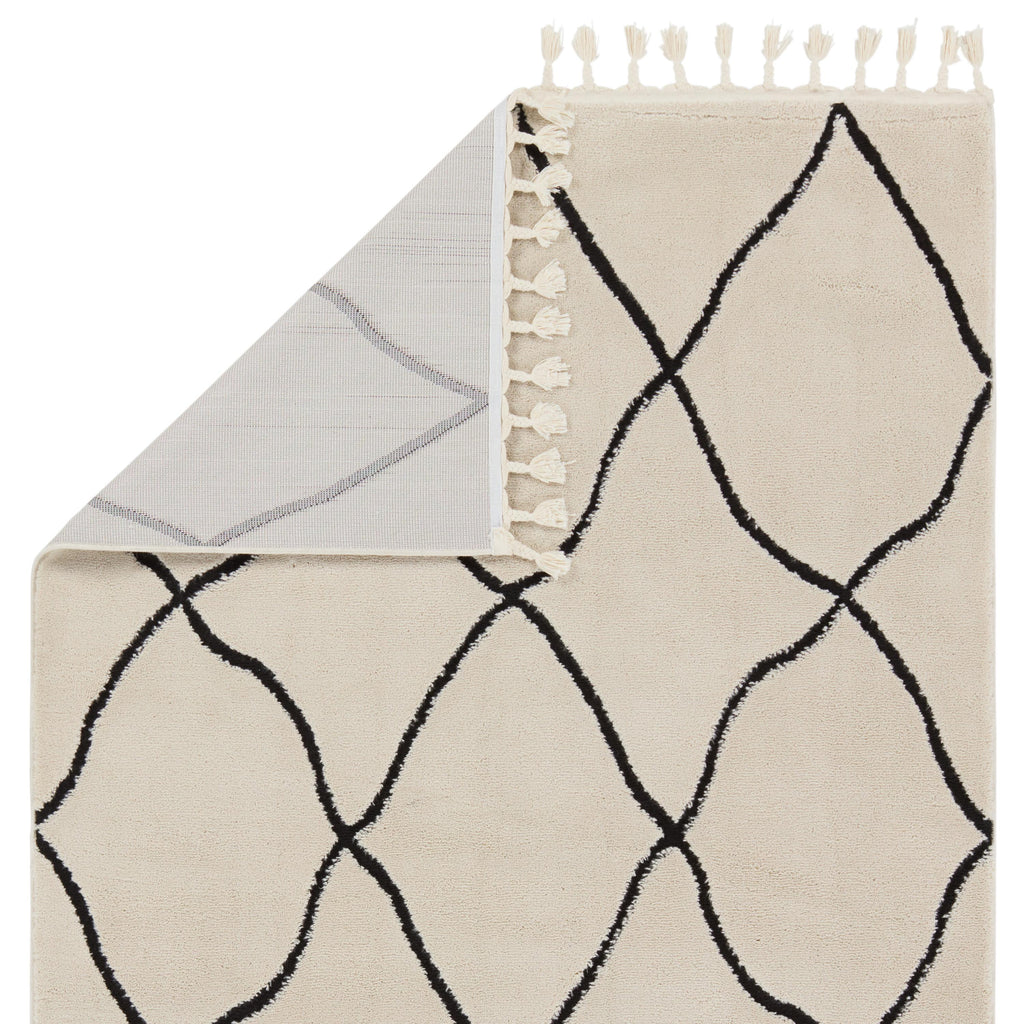 Vibe By Jaipur Living Treble Trellis Ivory/ Black Area Rug (8'10"X12')