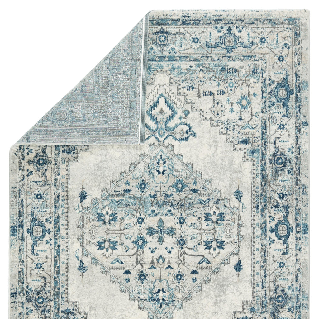 Vibe By Jaipur Living Lisette Medallion Blue/ Light Gray Area Rug (7'10"X10')