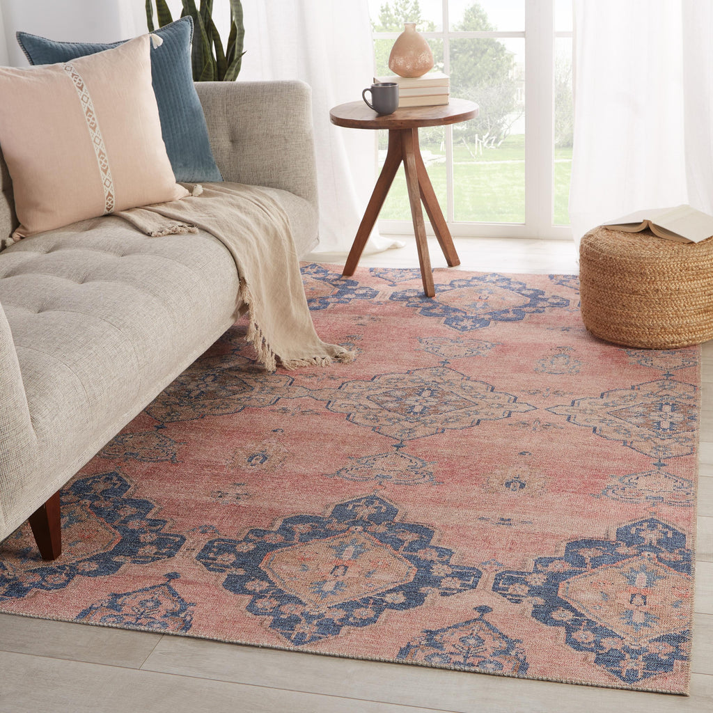 Vibe By Jaipur Living Adalee Medallion Pink/ Blue Runner Rug (2'6"X7'6")