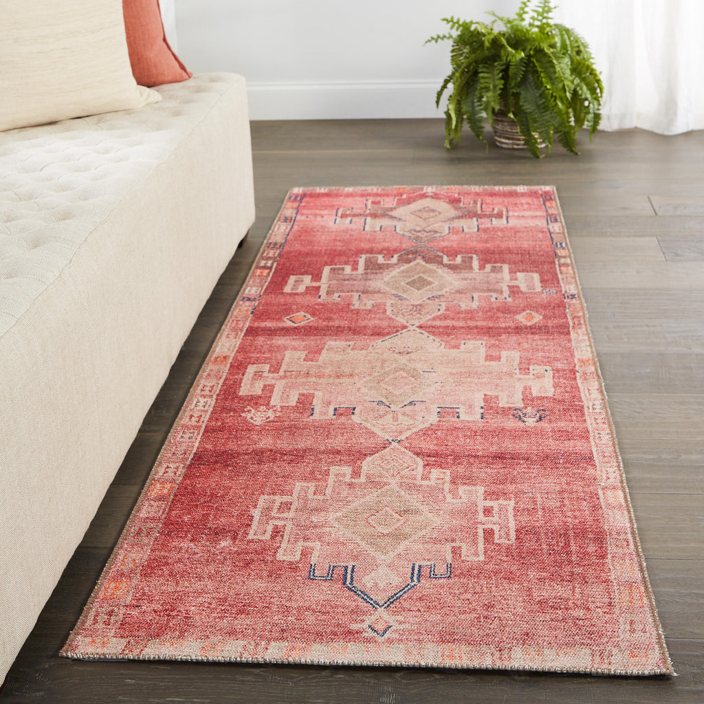 Vibe By Jaipur Living Evadne Medallion Pink/ Blue Runner Rug (2'6"X12')