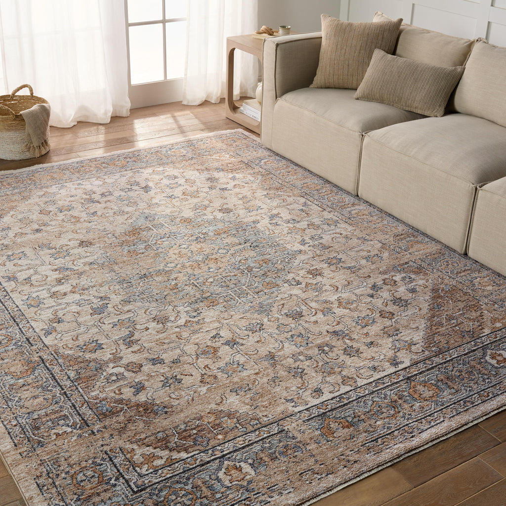 Jaipur Living Heir Medallion Beige/ Blue Area Rug (5'X8')