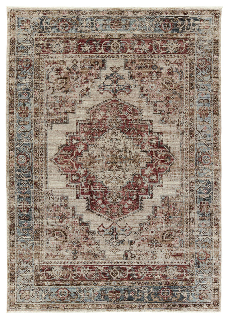 Vibe By Jaipur Living Emory Medallion Red/ Blue Area Rug (9'6"X12'6")