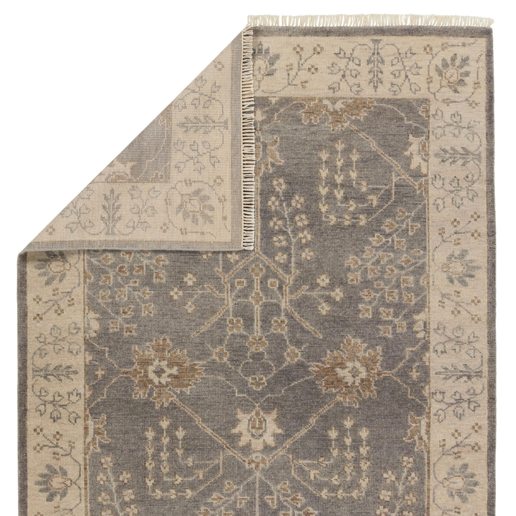 Jaipur Living Reagan Hand-Knotted Bordered Gray/ Beige Area Rug (5'6"X8')