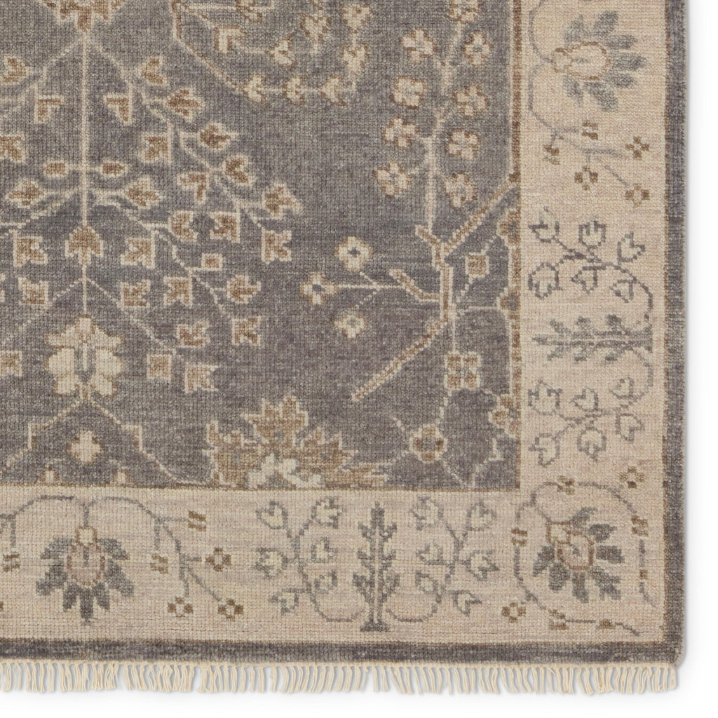 Jaipur Living Reagan Hand-Knotted Bordered Gray/ Beige Area Rug (5'6"X8')