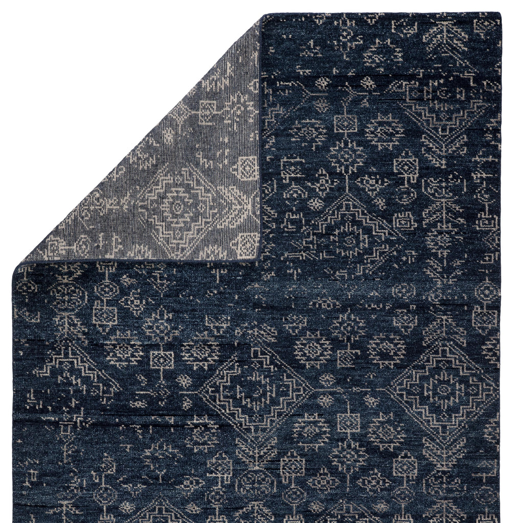 Jaipur Living Azuma Hand-Knotted Tribal Dark Blue/ Light Gray Area Rug (5'6"X8')