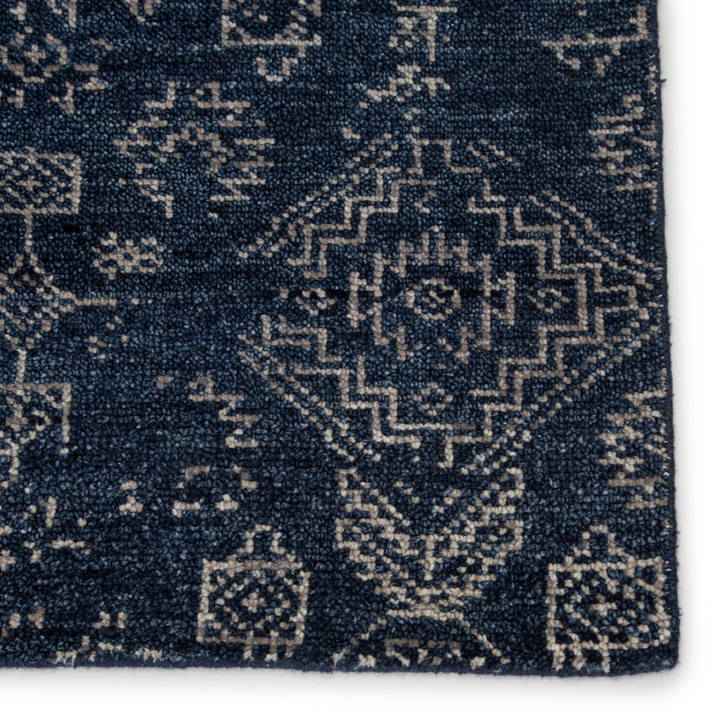 Jaipur Living Azuma Hand-Knotted Tribal Dark Blue/ Light Gray Area Rug (5'6"X8')