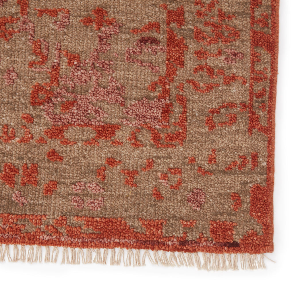 Jaipur Living Azar Hand-Knotted Medallion Rust/ Taupe Area Rug (8'X10')