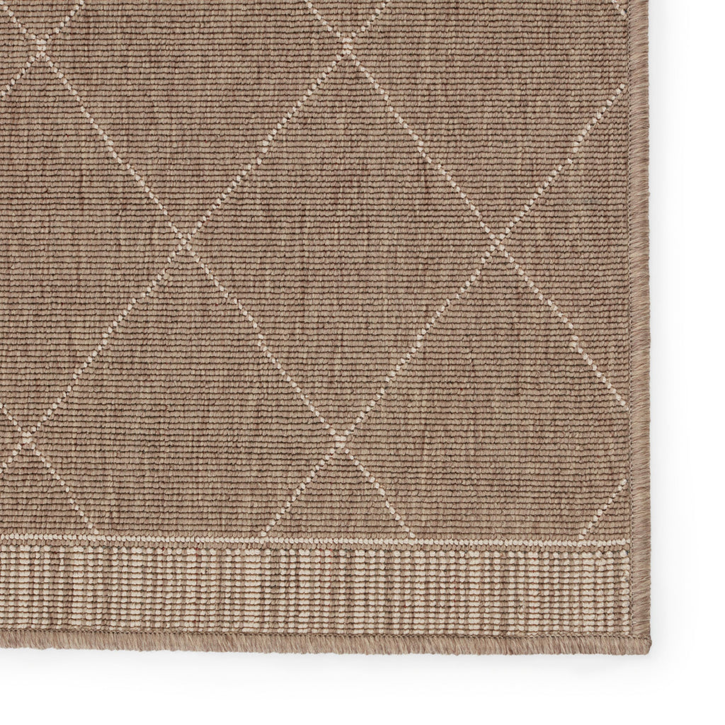 Vibe By Jaipur Living Almasi Indoor/ Outdoor Trellis Dark Taupe/ Beige Area Rug (9'X12')