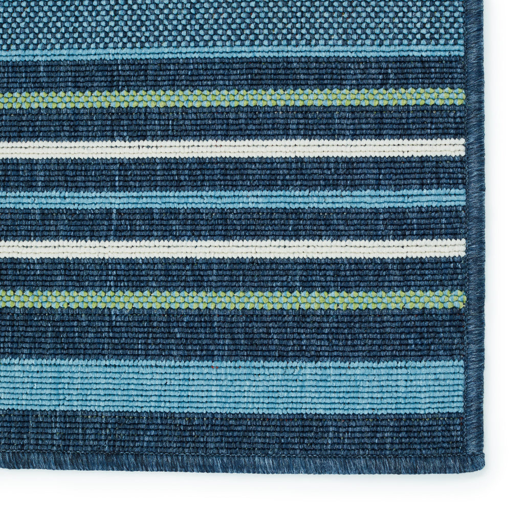 Vibe By Jaipur Living Elara Indoor/ Outdoor Striped Blue/ Green Area Rug (9'X12')