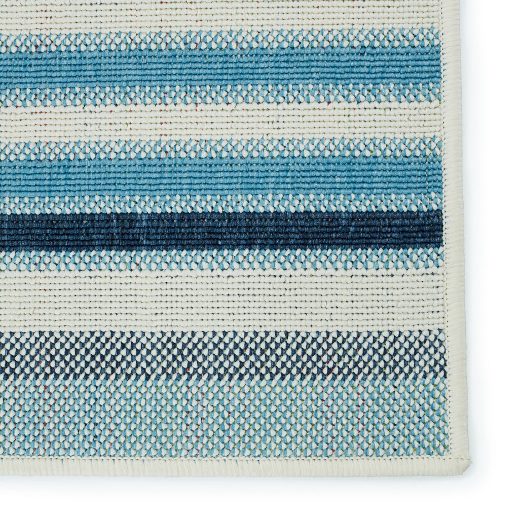 Vibe By Jaipur Living Lloria Indoor/ Outdoor Striped Blue/ Cream Area Rug (8'X10')